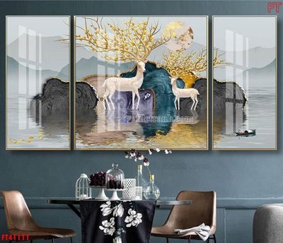 File PSD File tranh bộ hiện đại FT41111 (gốc) nhiều lớp (multi-layer)