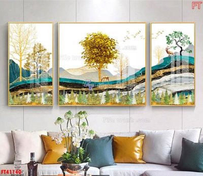 Download file File tranh bộ hiện đại FT41140 (gốc) cho xưởng in