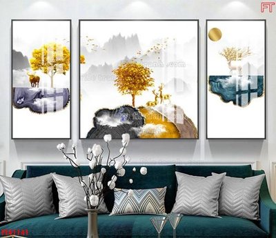 File gốc File tranh bộ hiện đại FT41141 (dành cho trang trí nội thất)