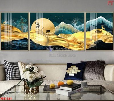 File ảnh File tranh bộ hiện đại FT41161 (gốc) in decal dán tường