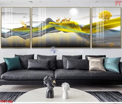 File ảnh File tranh bộ hiện đại FT41166 (gốc) in PP, decal