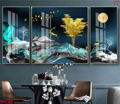 File gốc File tranh bộ hiện đại FT41167 (chủ đề hiện đại) trang trí