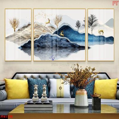 File gốc File tranh bộ hiện đại FT41170 (in lụa) cao cấp