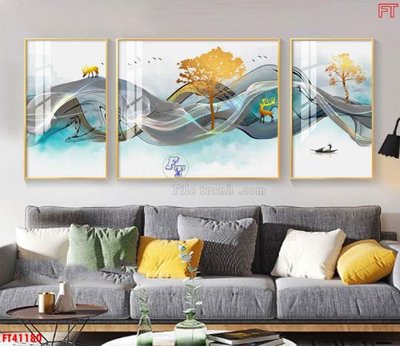 File tranh File tranh bộ hiện đại FT41180 (gốc) chủ đề động vật