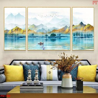 File gốc File tranh bộ hiện đại FT41190 (in tráng gương) nghệ thuật