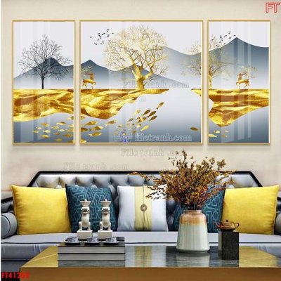 File in trần File tranh bộ hiện đại FT41252 (bản gốc) bầu trời