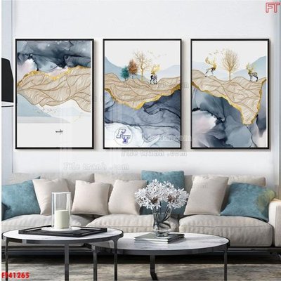 File gốc File tranh bộ hiện đại FT41265 (bản quyền) cho in ấn