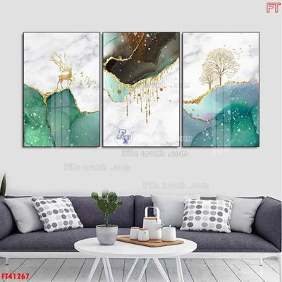 File in ấn File tranh bộ hiện đại FT41267 (bản gốc) sắc nét