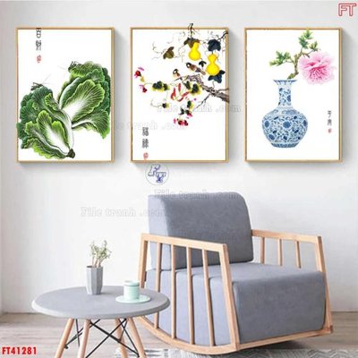 File tranh File tranh bộ hiện đại FT41281 (file gốc) chủ đề phong thủy