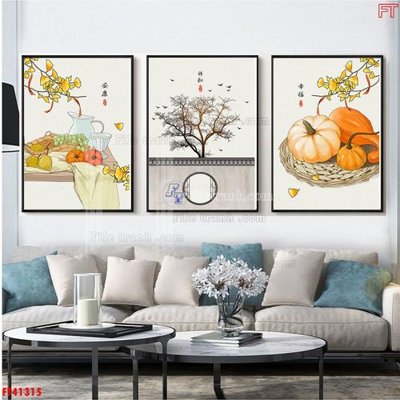 Tải file File tranh bộ hiện đại FT41315 (gốc) chủ đề hoa sen