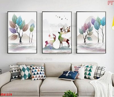 File gốc File tranh bộ hiện đại FT41319 (phiên bản chuẩn) để in ấn