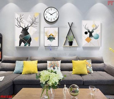 File gốc File tranh bộ hiện đại FT41332 (chủ đề hiện đại) trang trí