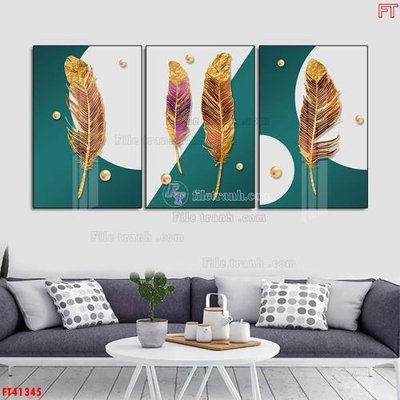 Tải file File tranh bộ hiện đại FT41345 (ảnh gốc) in tráng gương