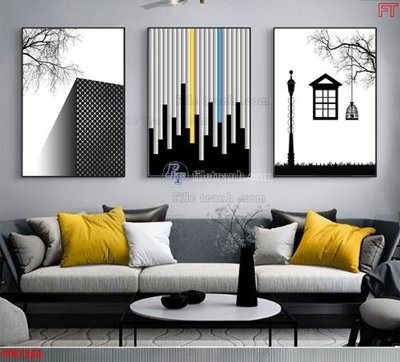 File PSD File tranh bộ hiện đại FT41354 (nguyên bản) cho thiết kế