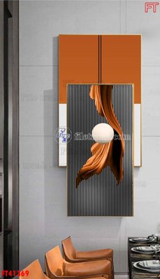 File in lụa File tranh bộ hiện đại FT41369 (tân cổ điển) File tranh bộ hiện đại FT41369