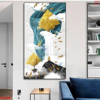 Hình ảnh file gốc File tranh bộ hiện đại FT41499 cho in UV