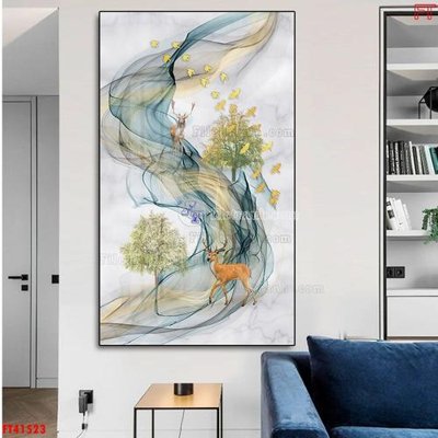 File in trần File tranh bộ hiện đại FT41523 (file gốc) phong thủy