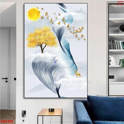 File PSD File tranh bộ hiện đại FT41524 (gốc) tách lớp chi tiết