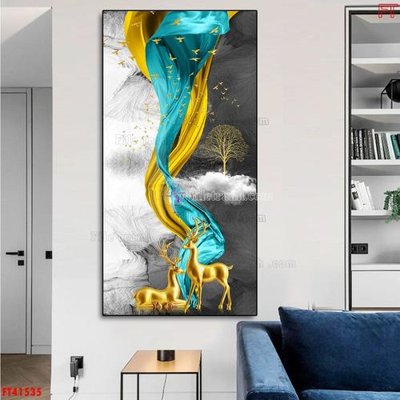 Hình ảnh file gốc in lụa File tranh bộ hiện đại FT41535