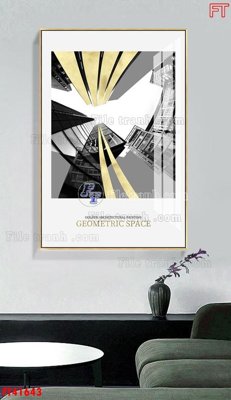 File gốc File tranh bộ hiện đại FT41643 (in lụa) trang trí tường