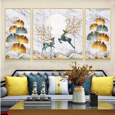 File in ấn File tranh bộ hiện đại FT41866 (bản gốc) cao cấp