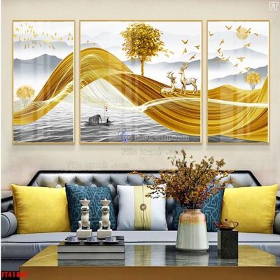 File ảnh File tranh bộ hiện đại FT41867 (gốc) cho trang trí nội thất