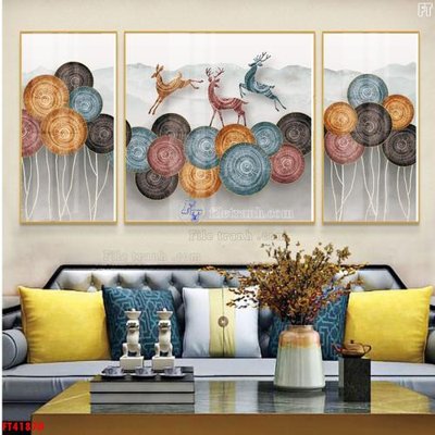 Ảnh mô tả file gốc in mica File tranh bộ hiện đại FT41870