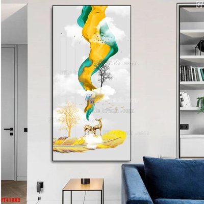 File tranh File tranh bộ hiện đại FT41882 (file gốc) chủ đề phong thủy