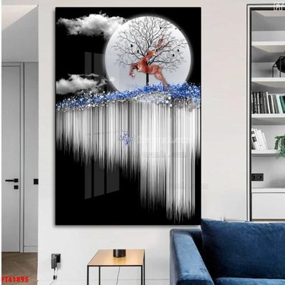 File in trần File tranh bộ hiện đại FT41895 (bản gốc) hoa văn