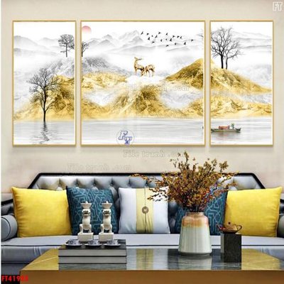 File in lụa File tranh bộ hiện đại FT41925 (tân cổ điển) File tranh bộ hiện đại FT41925