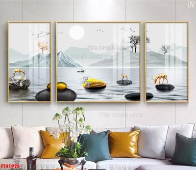 Tải file File tranh bộ hiện đại FT41928 (ảnh gốc) in tranh kính