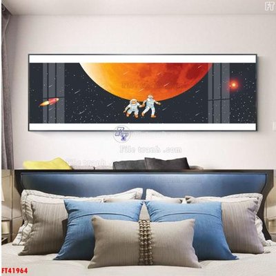 File in trần File tranh bộ hiện đại FT41964 (file gốc) chủ đề vũ trụ