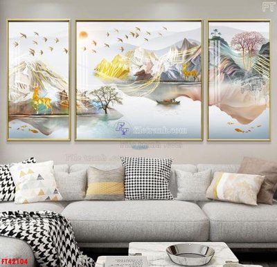 Tải file gốc File tranh bộ hiện đại FT42104 (bản PSD) còn layer