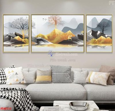 File tranh File tranh bộ hiện đại FT42111 (gốc) chủ đề con người