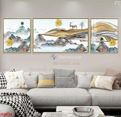 Tải file File tranh bộ hiện đại FT42125 (gốc) in ấn ngay lập tức