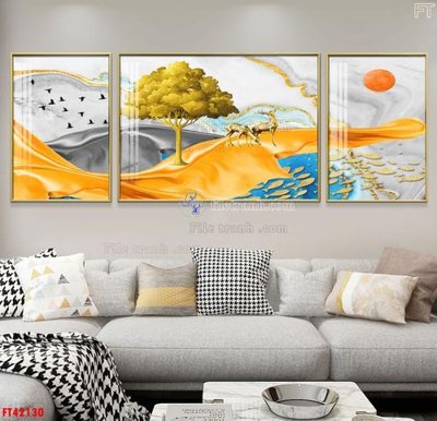 File gốc File tranh bộ hiện đại FT42130 (phong cách) cổ điển