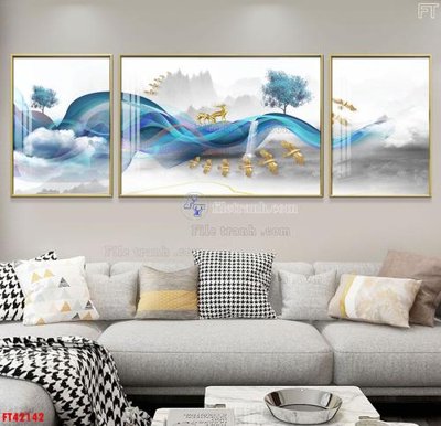 Download file File tranh bộ hiện đại FT42142 (gốc) in mica cao cấp