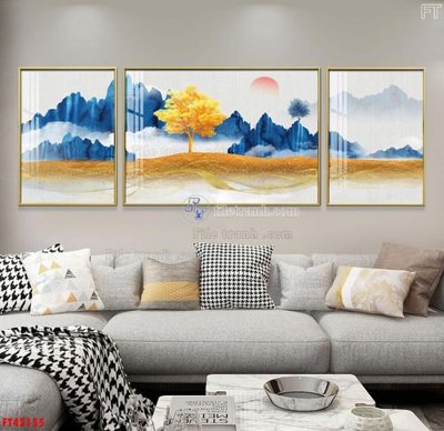 File gốc File tranh bộ hiện đại FT42155 (in 3D) cho trang trí