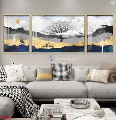 Ảnh gốc File tranh bộ hiện đại FT42169 (siêu chi tiết) để in ấn