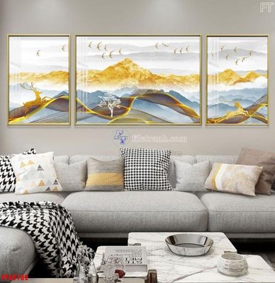 File in lụa File tranh bộ hiện đại FT42182 (chất lượng cao) File tranh bộ hiện đại FT42182