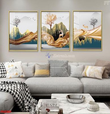File tranh File tranh bộ hiện đại FT42207 (bản gốc) in lụa 3D