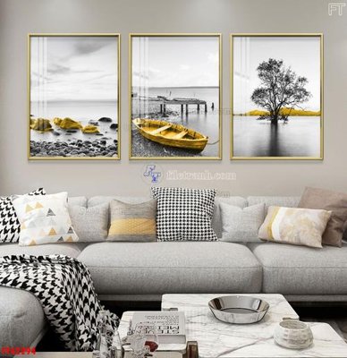 File gốc in mica File tranh bộ hiện đại FT42294 chất lượng