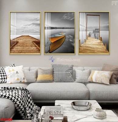 File tranh File tranh bộ hiện đại FT42300 (gốc) in trên kính