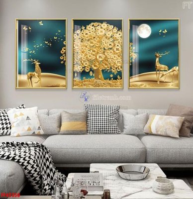 Ảnh gốc file in lụa File tranh bộ hiện đại FT42350 chi tiết