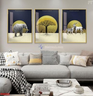 File gốc File tranh bộ hiện đại FT42353 (in lụa) chi tiết cao