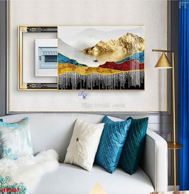 File gốc File tranh bộ hiện đại FT42487 (in mica) làm quà tặng