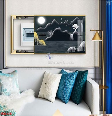 File in trần File tranh bộ hiện đại FT42518 (bản gốc 3D) sống động