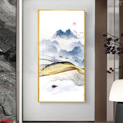 File gốc File tranh bộ hiện đại FT43054 (in lụa) tranh phong thủy