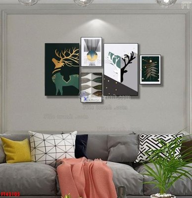 Hình ảnh file gốc File tranh bộ hiện đại FT43105 (chất lượng cao)