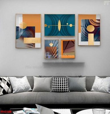 File in ấn cao cấp File tranh bộ hiện đại FT43109 (file gốc)